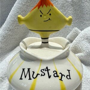 Yellow Mustard Ceramic Jar